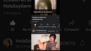 Germán Garmendia inicia directo con el canal HolaSoyGerman y desde el año 1969 holasoygerman [upl. by Enylrac]