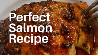 Honey Garlic Glazed Salmon  Easy Quick Recipe [upl. by Cyrillus]