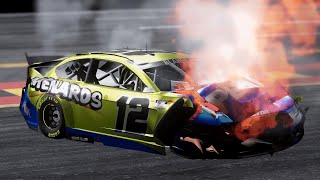 2024 Ryan Blaney Daytona Duel 2 Hard Crash  BeamNG Drive Reenactment [upl. by Lavelle565]