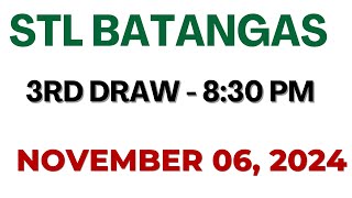 STL Batangas result today live 830 PM  November 06 2024 830 PM draw [upl. by Yuht283]