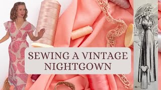 1940s Vintage Nightgown 🪡🧵 Historical Sewing [upl. by Eki708]