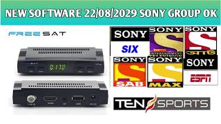 FREESAT V7 HD RECEIVER NEW SOFTWARE  22082019 SONY GROUP OK [upl. by Joline951]