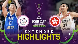 Chinese Taipei v Hong Kong  Extended Highlights  FIBA Asia Cup 2025 Qualifiers [upl. by Duomham]