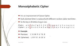 INS Unit1 Monoalphabetic Cipher [upl. by Merri493]