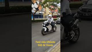 Test ride CF MOTO 500 SR Voom 🔥🔥🔥 [upl. by Darrej]