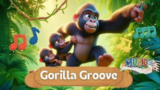 Groovy Gorilla Song for Kids  Fun Jungle Dance amp SingAlong [upl. by Musetta]