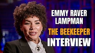 Emmy Raver Lampman The Beekeeper Interview [upl. by Blasien708]