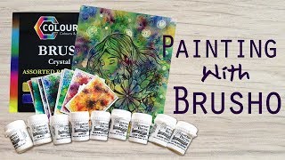 Painting with Brusho Colours Powders Tips Techniques and Demo [upl. by Argile]