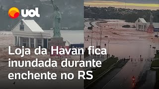 Inundação no Rio Grande do Sul atinge loja da Havan em Lajeado vídeo mostra local embaixo dágua [upl. by Cristionna187]