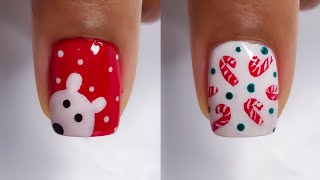 5 Unhas decoradas de NATAL simples [upl. by Rehpotsihc]