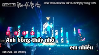 Karaoke Ngỡ Remix Quang Hà  Nhã Key Mix Beat Fm  130 BPM [upl. by Glori555]