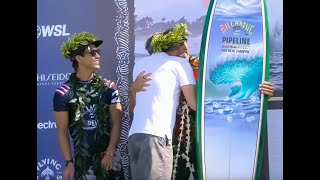 Kelly Slater Wins Pipeline 2022  Sporting History [upl. by Eiramait]