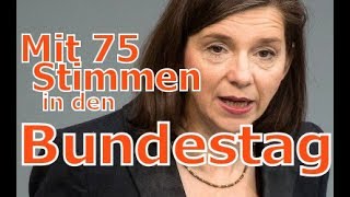 Göring Eckardt  Mit 75 Stimmen in den Bundestag  Grüne [upl. by Ycam440]