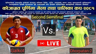 Galkot vs Dhorpatan2 SemifinalBurtibang Purnima Mela2081 Live [upl. by Lucio]