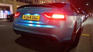 Matte Blue Audi RS5 Coupe  Redline Revs [upl. by Neelcaj]