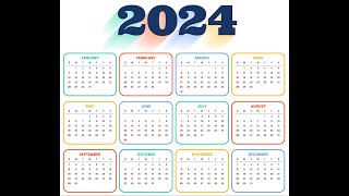 Créer Un Calendrier 2024 En excel [upl. by Neetsirk931]