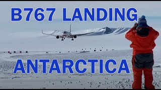 Icelandair B767 Landing in Antarctica [upl. by Dnomayd]