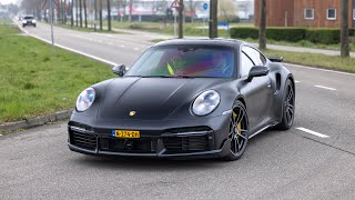 Porsche 992 Turbo S with Akrapovic Exhaust LOUD Sounds amp FAST Accelerations [upl. by Schramke429]