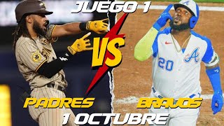 🔴 EN VIVO PADRES DE SAN DIEGO VS BRAVOS DE ATLANTA💥MARTES 1 OCTUBRE ⚾​ JUEGO 1 WILDCARD [upl. by Barclay]