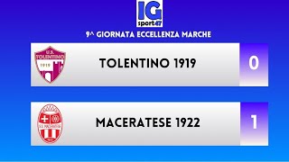 Tolentino vs Maceratese 01 Eccellenza Marche [upl. by Ahsenrat]