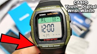 Casio Youth Digital Wrist Watch Unboxing amp Fisrt Impressions  Casio Watch Features Price etc [upl. by Stroup]