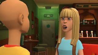 Caillou misbehaves at domino’s pizza and gets grounded [upl. by Crutcher]