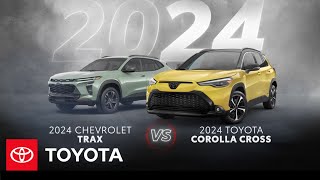 2024 Toyota Corolla Cross vs 2024 Chevrolet Trax  Toyota [upl. by Maribel]