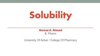 Solubilization by addition of surface active agents [upl. by Luba]