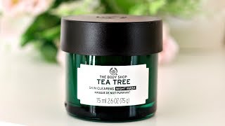 The Body Shop Tea Tree AntiImperfection Night Mask Review [upl. by Aineg]