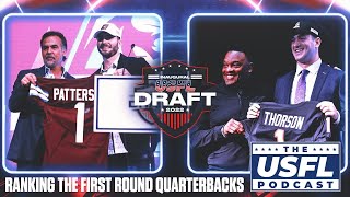 Ranking the First Round USFL Quarterbacks  USFL Podcast Clip [upl. by Nirik]