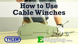 How to Operate a Manual Cable Winch  Tyler Tool Manual Cable Winches [upl. by Nueoht]