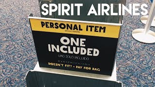 Spirit Airlines Free Personal Item New Size 2017 [upl. by Adyan]