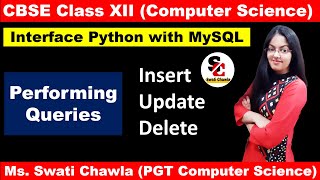 Performing Insert Update Delete queries using cursor  Interface Python with MYSQL Class 12 [upl. by Levon]