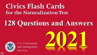 US Citizenship Naturalization Test 2020 2021 OFFICIAL 128 TEST QUESTIONS amp ANSWERS [upl. by Yelehsa]