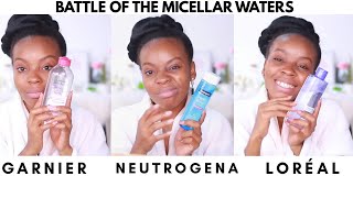 BATTLE OF THE BESTGarnier Micellar Water Demo  Review Vs Loreal Vs Neutrogena Hydro Boost [upl. by Soluk]