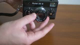 How to Retract lens Rollei 35 s camera [upl. by Leirej606]