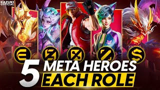 TOP 5 META HEROES FROM EVERY ROLE TO BAN OR PICK IN SEASON 32 [upl. by Kraus148]