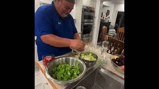 Palinka Brother Andor throwing a quick salad together Ecetes saláta [upl. by Shanleigh]