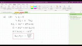QA1 Clase 3 Equilibrio Químico Relación entre G° y K [upl. by Ravahs198]