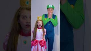 Luigi challenges Super Mario and Princess Peach funny familygamestories supermario [upl. by Stout]