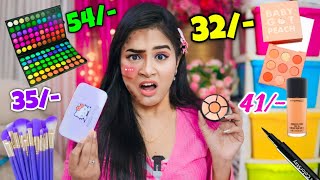 Trying Worlds CHEAPEST Makeup From AMAZON 😰 Starting at RS 32 😱 [upl. by Henry233]