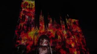 Light show at the Rouen Cathedral [upl. by Lleuqram]