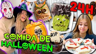 24 HORAS HACIENDO RECETAS DE HALLOWEEN FÁCILES RÁPIDAS Y DIVERTIDAS  Familia Amiguindy [upl. by Amand20]