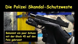 Second Chance SkandalSchutzweste – Beschusstest kugelsichere Polizeiweste mit UZI und Glock [upl. by Curr]