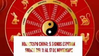 HOROSCOPO CHINO 5 SIGNOS ESPERAN SUERTE DEL 11 AL 17 DE NOVIEMBRE [upl. by Nuriel539]