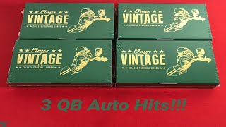 Green amp Red Auto Hits  Onyx 2021 Vintage College Football 4 Box Break 8 Total Autographs [upl. by Bernete]