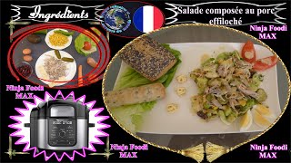 recette ninjafoodi Recette pour NINJA FOODI MAX Salade composée au porc effiloché [upl. by Atirehgram]