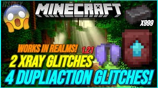 MINECRAFT ALL OP GLITCHES IN 121 BEDROCK DUPLICATION AND XRAY GLITCHES WORKING [upl. by Landmeier]