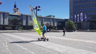 Tacking and Jibing  UrbanBreez  Street Windsurfing [upl. by Yerac]