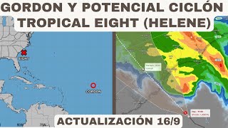 GORDON y Potencial Ciclón Tropical HELENE a las Carolinas [upl. by Heng]